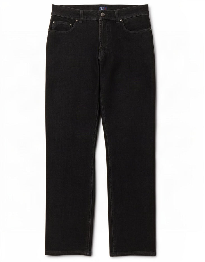 Ανδρικό τζιν Trussardi ίσιο W32 L32 Μαύρο βαμβακερό