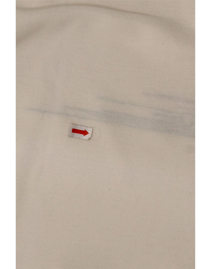 Ανδρικό μπλουζάκι πόλο LACOSTE Νούμερο 3 Μικρό λευκό βαμβακερό