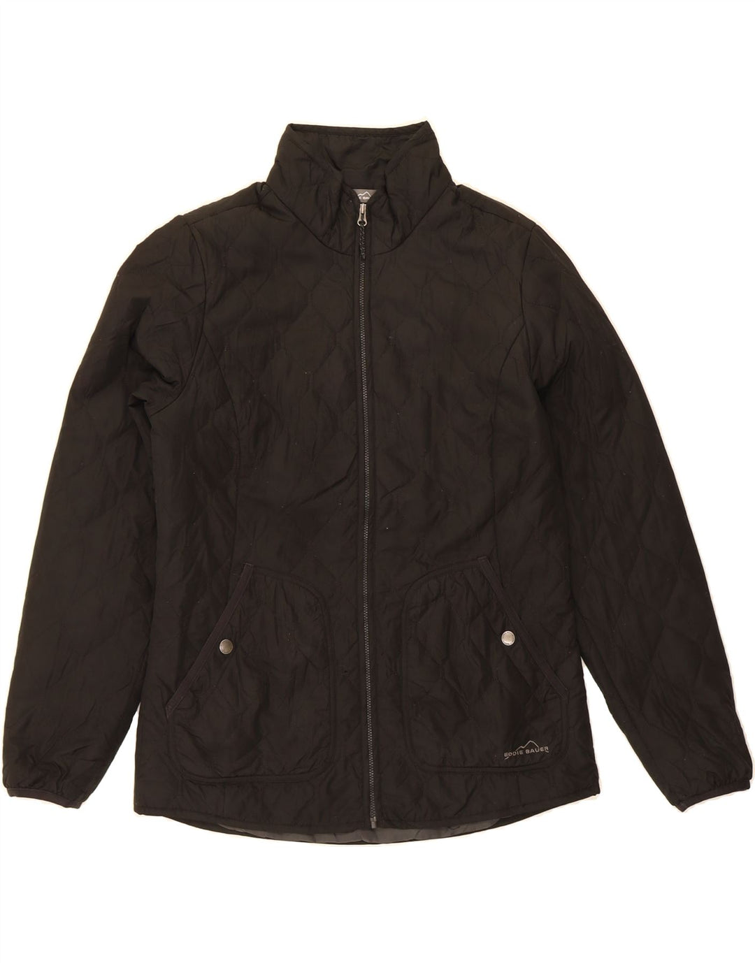 EDDIE BAUER Womens Quilted Jacket UK 14 Medium Black Polyester Vintage Eddie Bauer and Second-Hand Eddie Bauer from Messina Hembry 