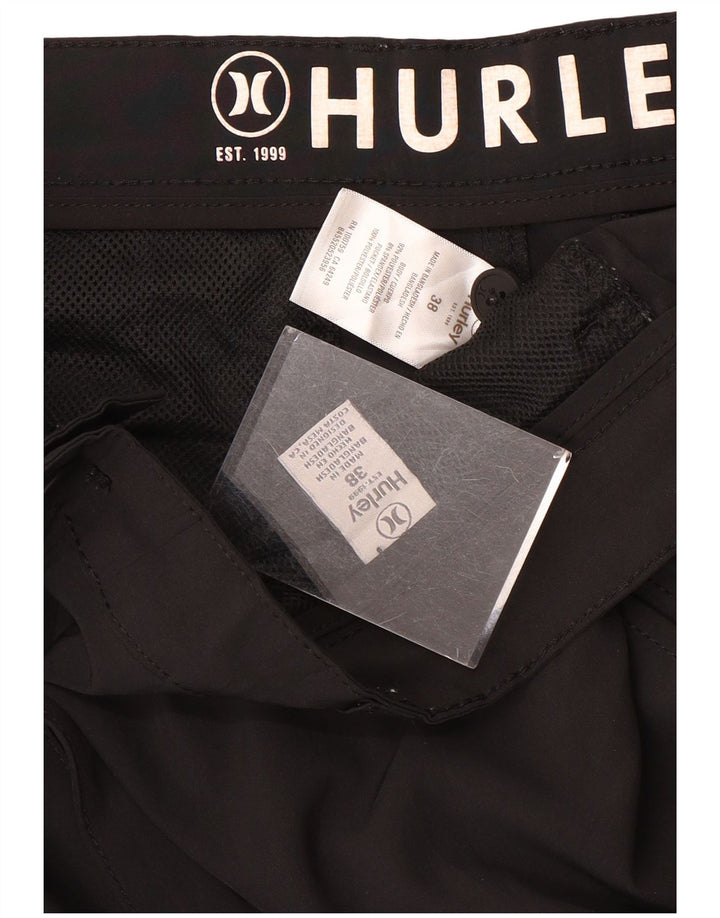 Ανδρικό σορτς Chino Hurley W38 XL μαύρο πολυεστέρα