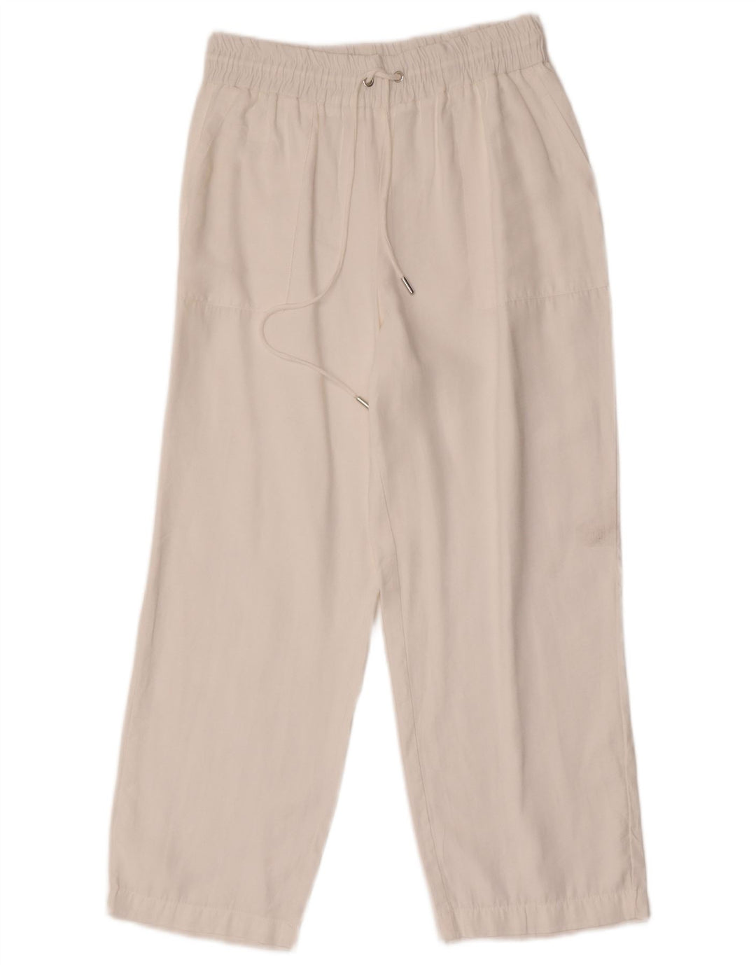 Zara Γυναικείο Cropped Παντελόνι Small W26 L25 White Modal