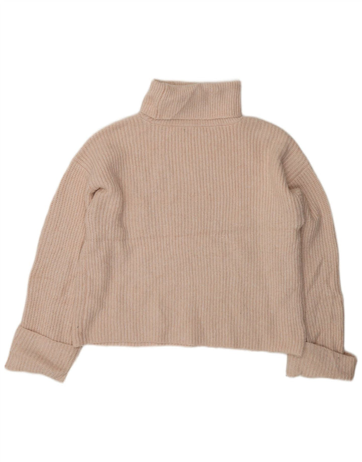 MARKS & SPENCER Γυναικείο πουλόβερ με ρολό λαιμόκοψη UK 14 Medium Pink