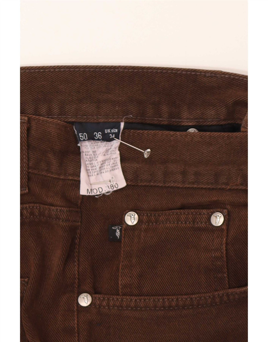 Ανδρικό τζιν Trussardi ίσιο W34 L30 Καφέ βαμβακερό