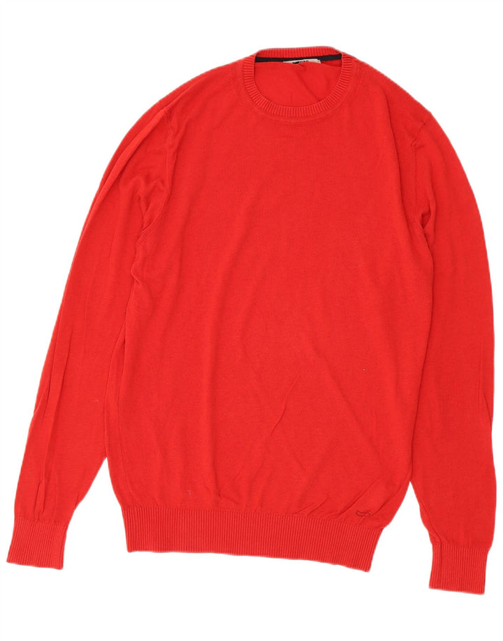 Πουλόβερ Gas Mens Crew Neck Jumper Μεγάλο κόκκινο βαμβακερό