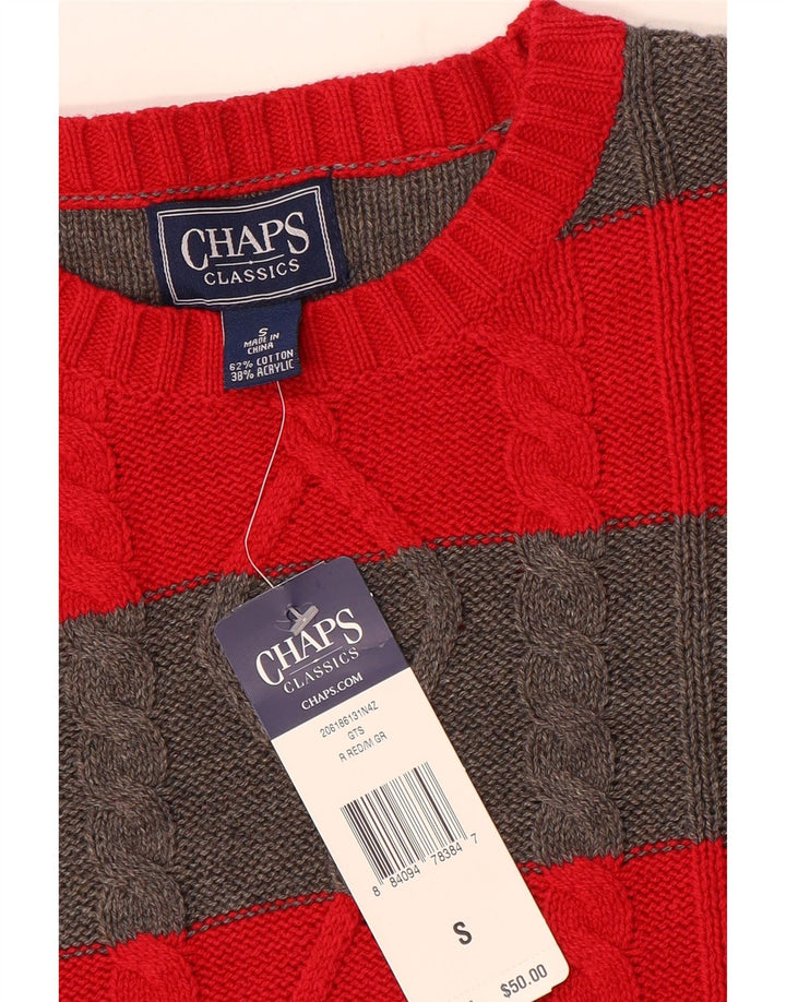 Chaps Γυναικείο Classics Boat Neck Jumper πουλόβερ UK 10 Small Red Ride
