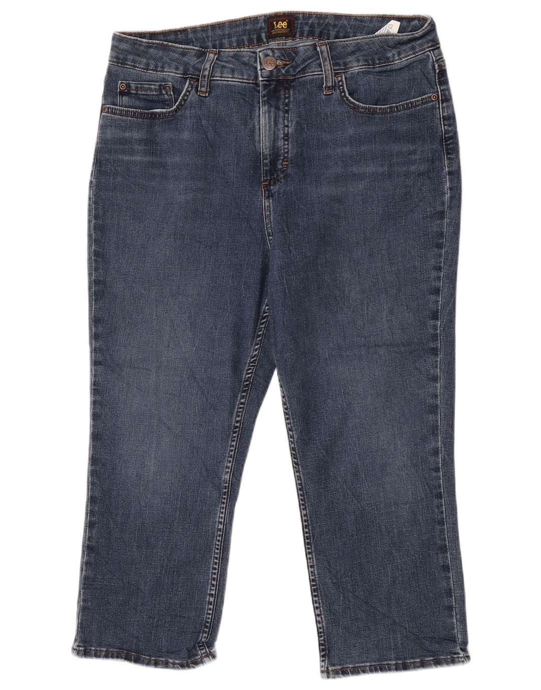 Lee Γυναικείο ψηλό τζιν Capri US 14 XL W34 L22 Μπλε πολυεστέρας