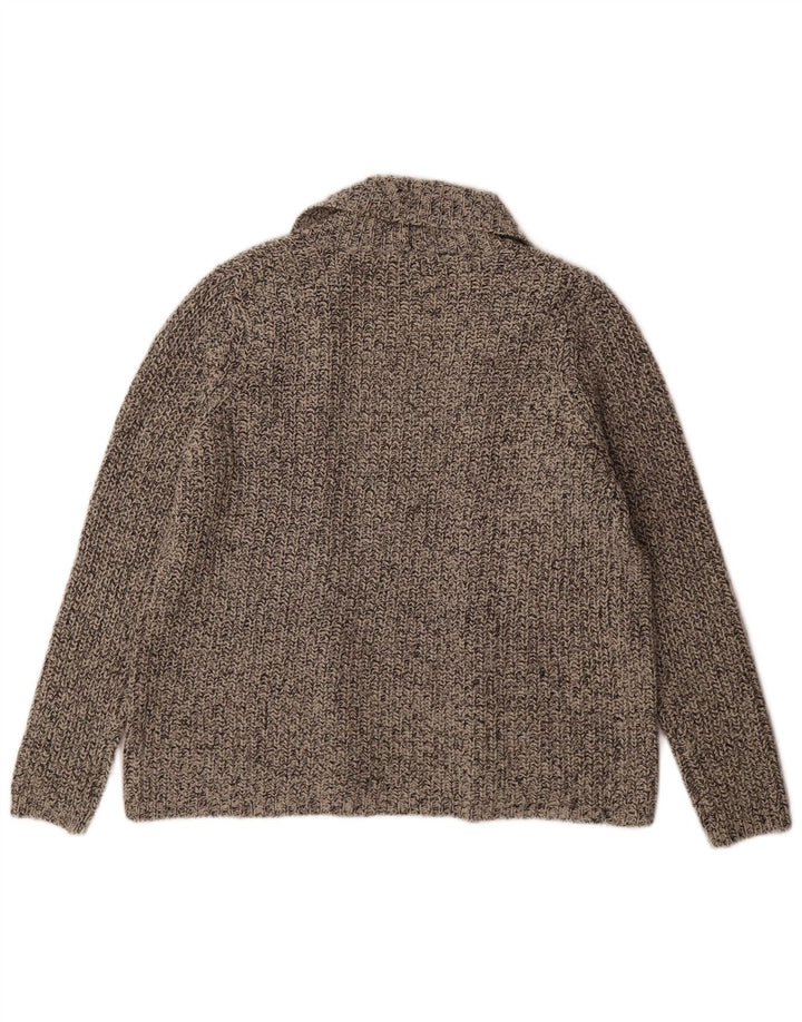 Marks & Spencer Γυναικείο ανοιχτό πουλόβερ ζακέτα UK 16 Large Grey Flecked