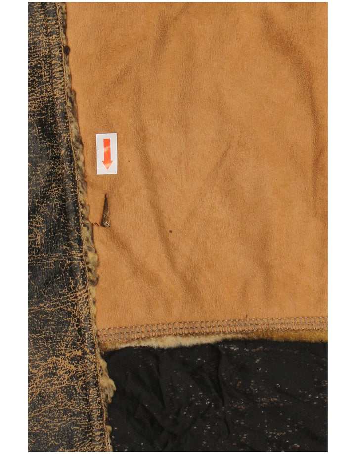 Ανδρικό μπουφάν ENERGIE Sherpa UK 40 Μεγάλο Καφέ Βαμβακερό Patchwork