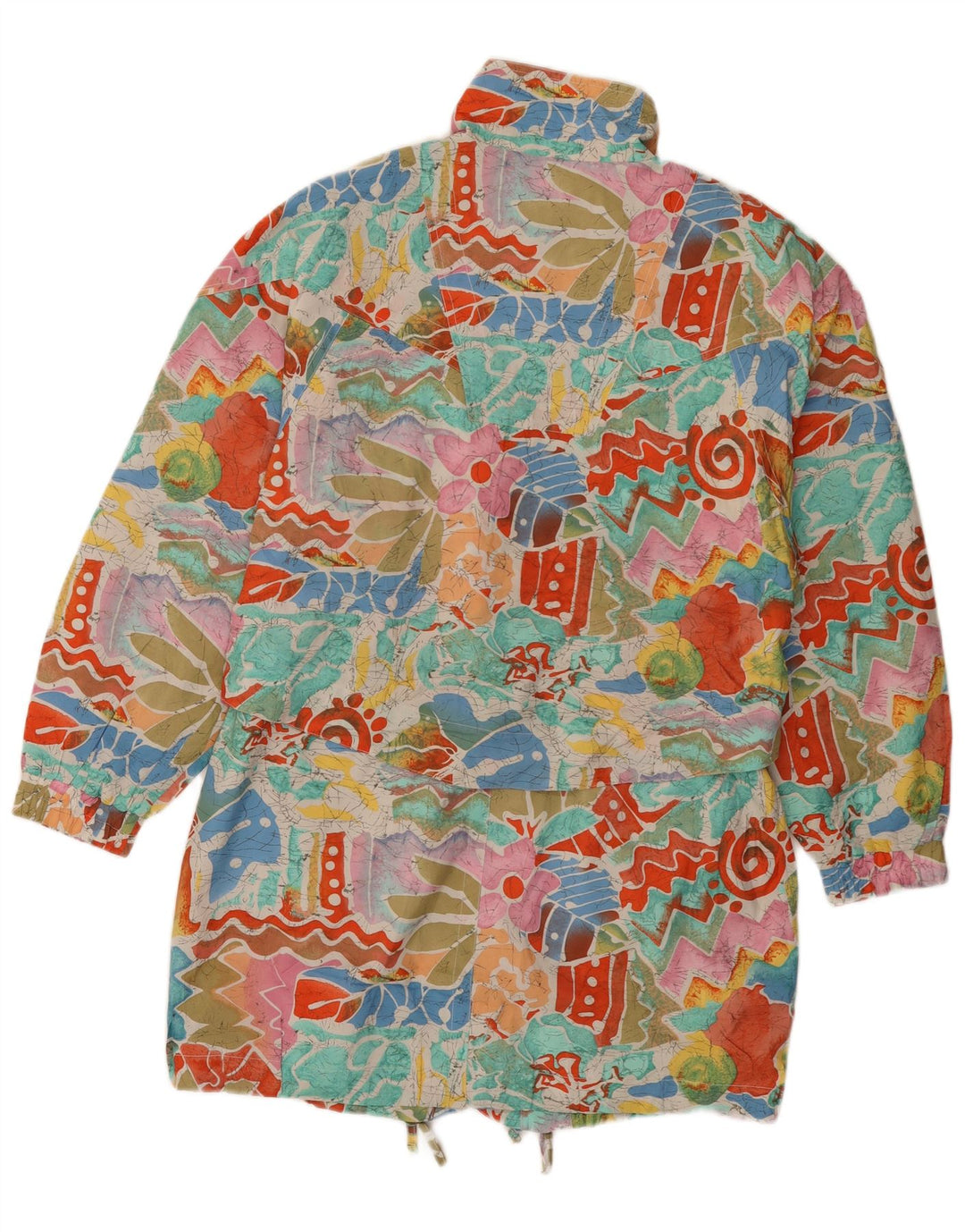 Vintage Γυναικείο Αντιανεμικό Μπουφάν UK 14 Medium Πολύχρωμο Γεωμετρικό