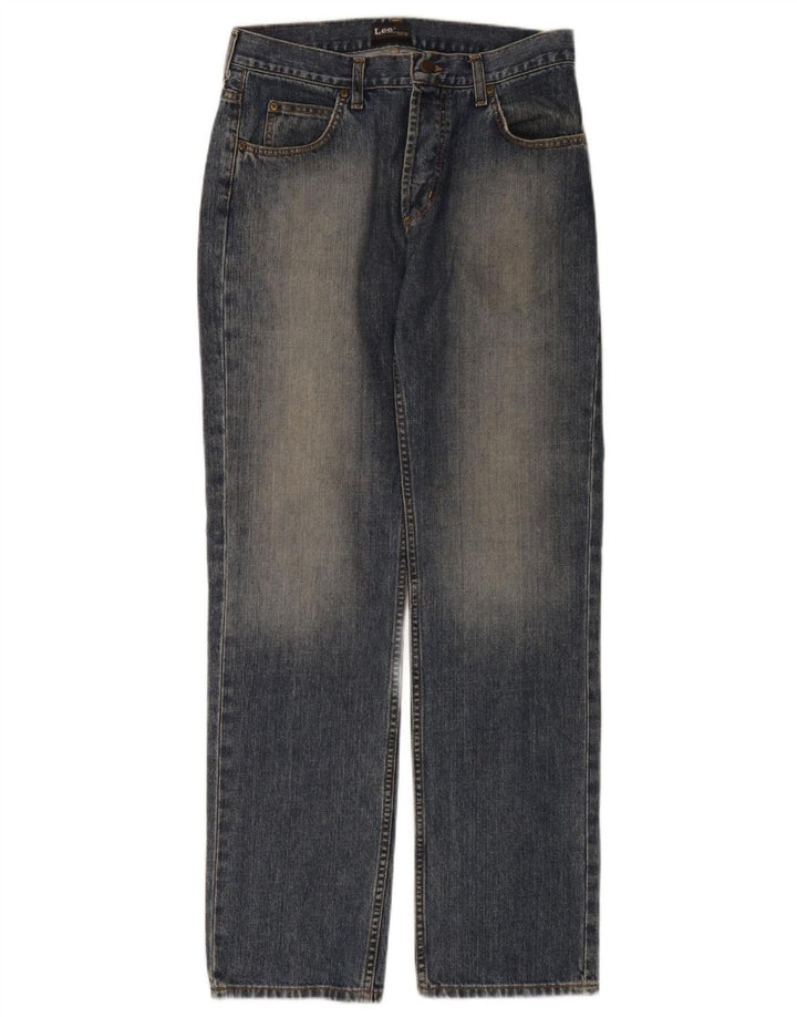 Lee Womens Seattle Straight Jeans W33 L34 Blue Cotton