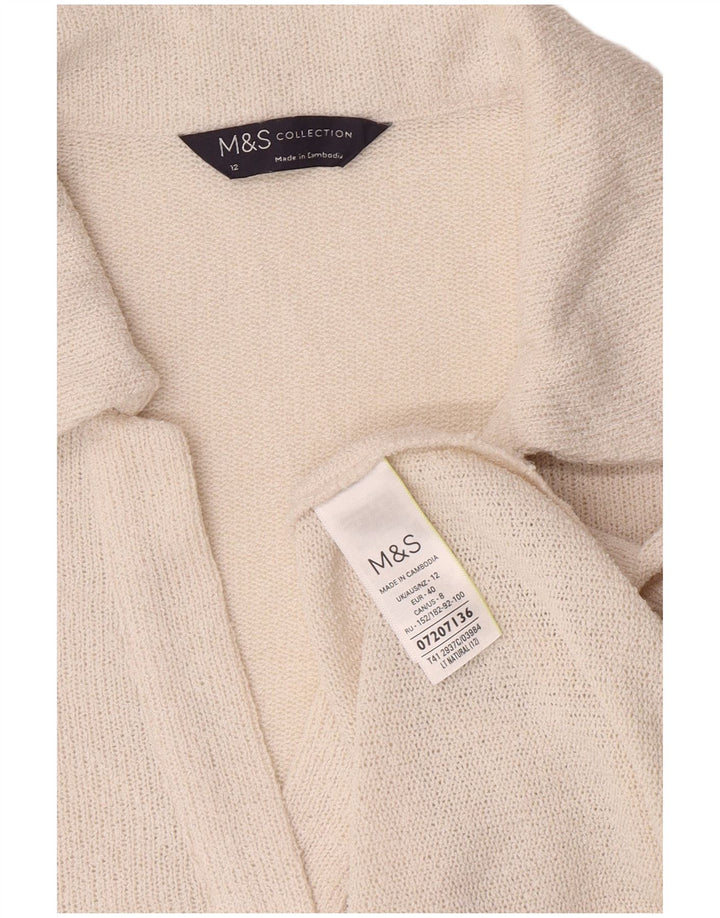 Marks & Spencer Γυναικείο Πόλο Μπλουζάκι UK 12 Μεσαίο Λευκό Πολυεστέρας
