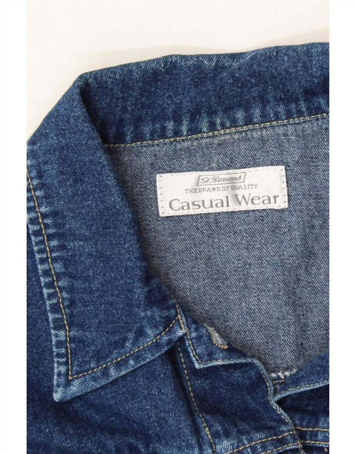ST. BERNARD Womens Denim Gilet UK 12 Medium Blue Cotton Vintage St. Bernard and Second-Hand St. Bernard from Messina Hembry 