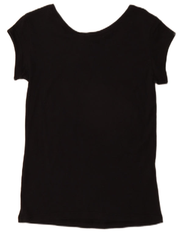 Adidas Γυναικείο T-Shirt Top UK 4/6 XS Μαύρο βαμβακερό