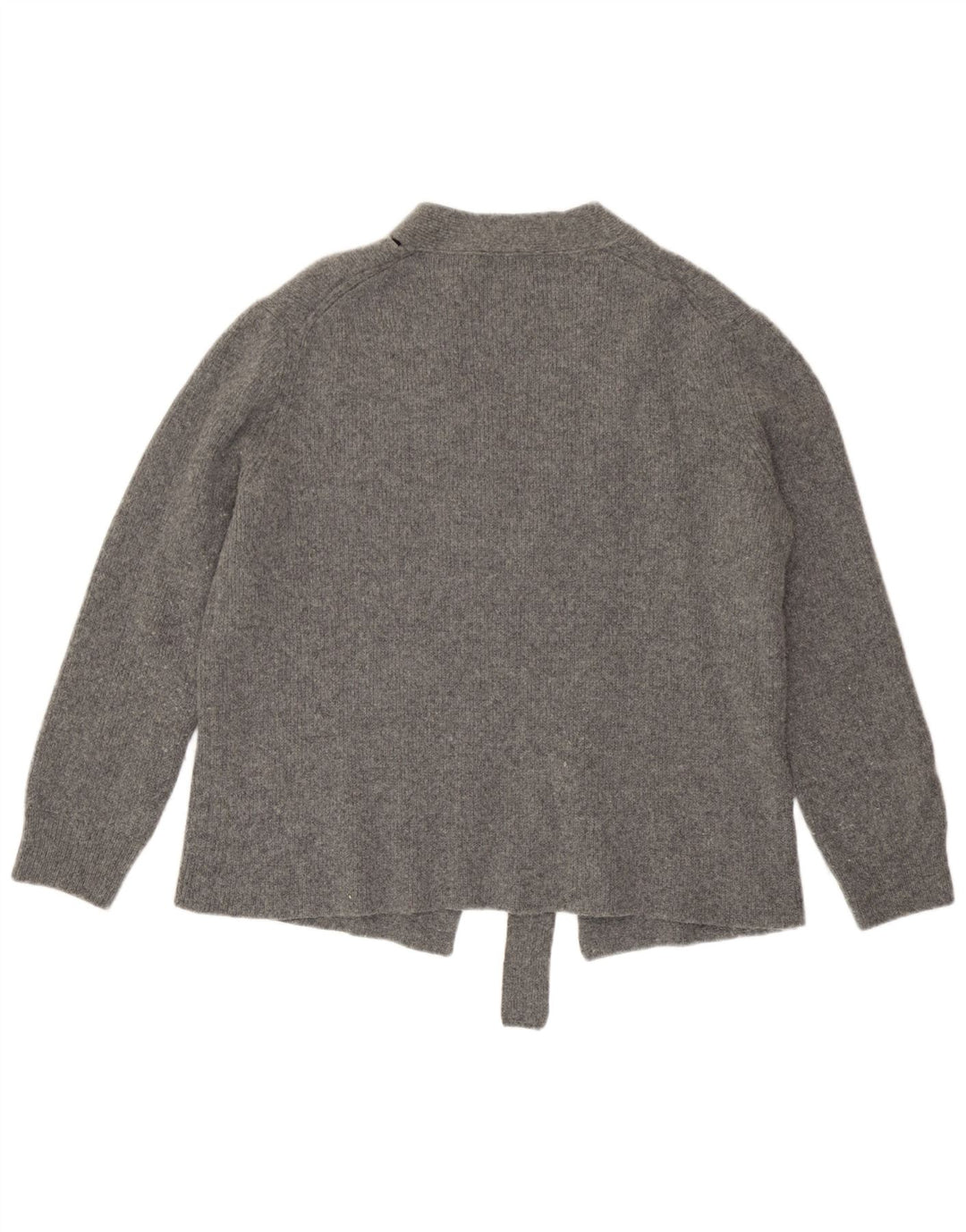 Zara Γυναικείο πουλόβερ με ζακέτα UK 10 Small Grey Wool