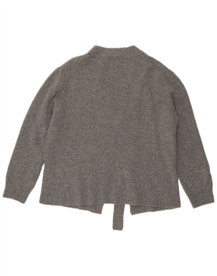 Zara Γυναικείο πουλόβερ με ζακέτα UK 10 Small Grey Wool