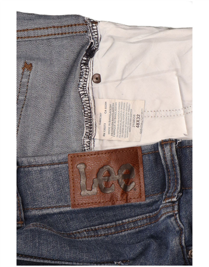 Lee Mens Straight Jeans W48 L32 Μπλε Βαμβακερό
