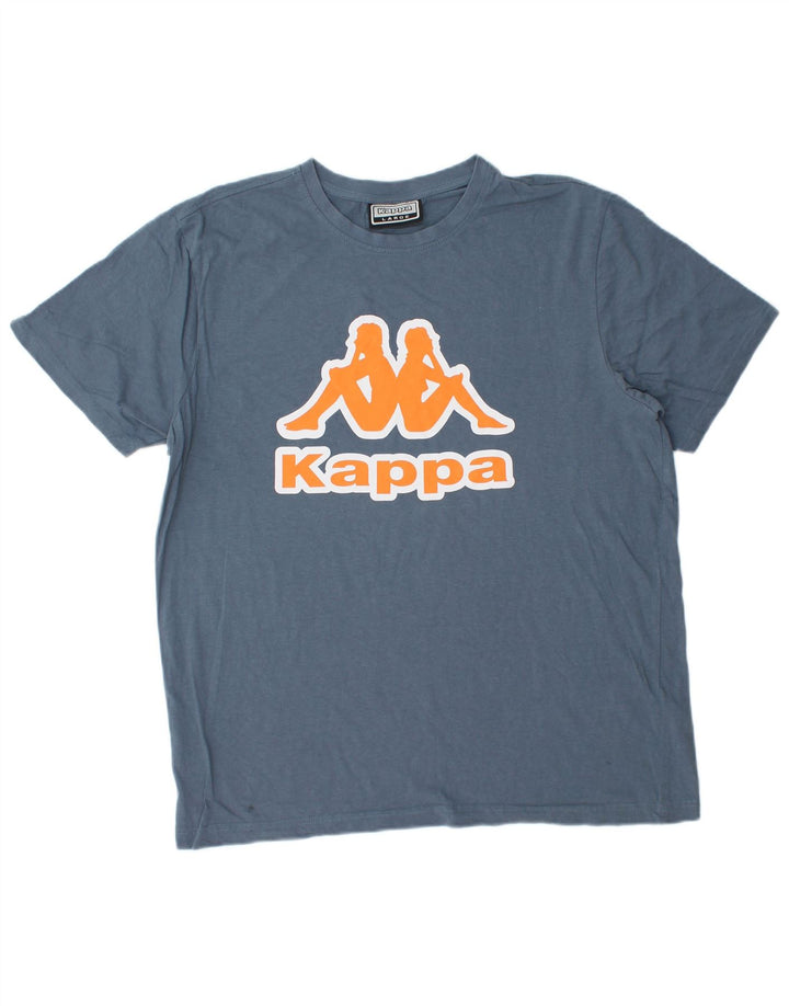 Ανδρικό γραφικό T-Shirt Kappa Top μεγάλο μπλε βαμβακερό