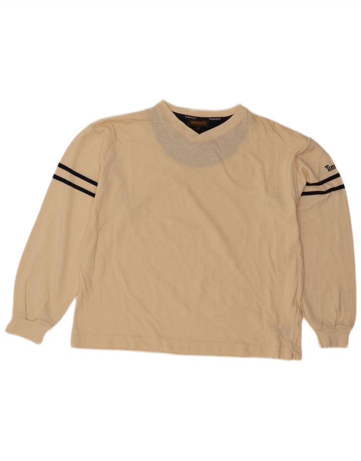 Timberland Boys Sweatshirt Jumper 13-14 Years Off White Cotton