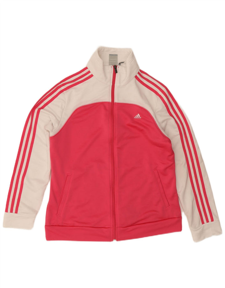 Γυναικεία αθλητική φόρμα Adidas Top Jacket UK 16/18 Large Pink Colourblock