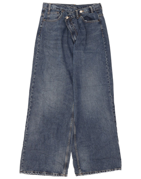 Zara Γυναικείο Wide Leg Jeans EU 38 Small W28 L31 Blue