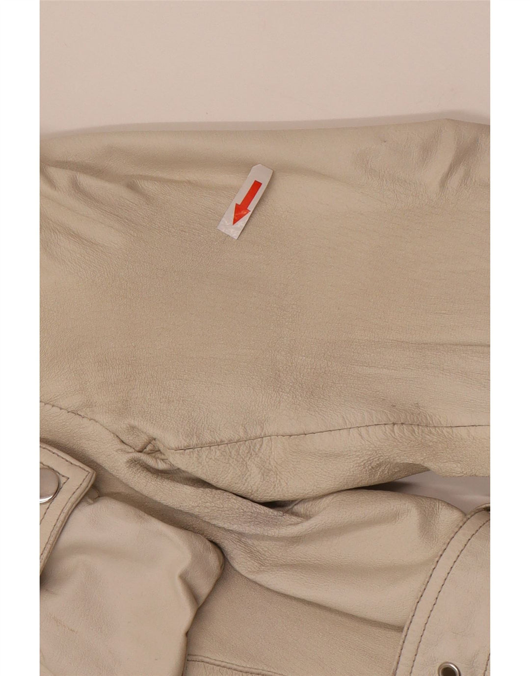 Vintage Γυναικείο Δερμάτινο Σακάκι Racer IT 46 Large White Leather