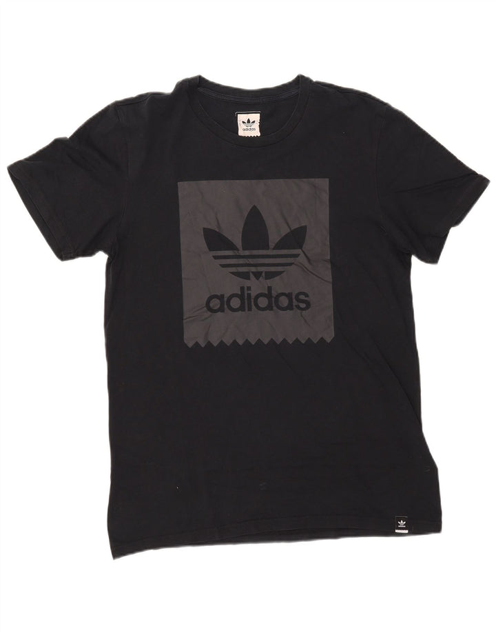 Ανδρικό γραφικό T-Shirt Adidas Top από μεσαίο μπλε ναυτικό βαμβακερό