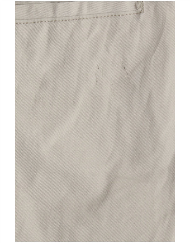 Zara Ανδρικό ίσιο παντελόνι Cargo EU 40 Medium W31 L28 Λευκό βαμβακερό