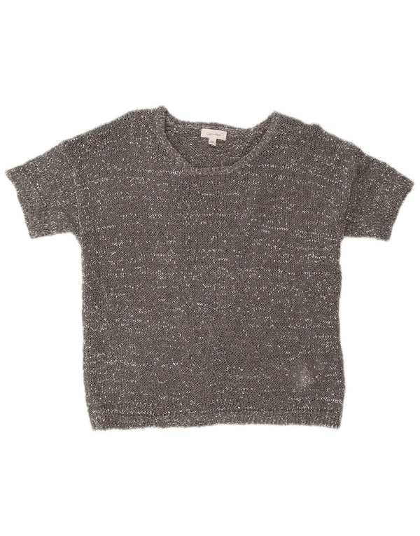 Calvin Klein Γυναικείο πουλόβερ με λαιμόκαυστο UK 10 Small Grey Modern