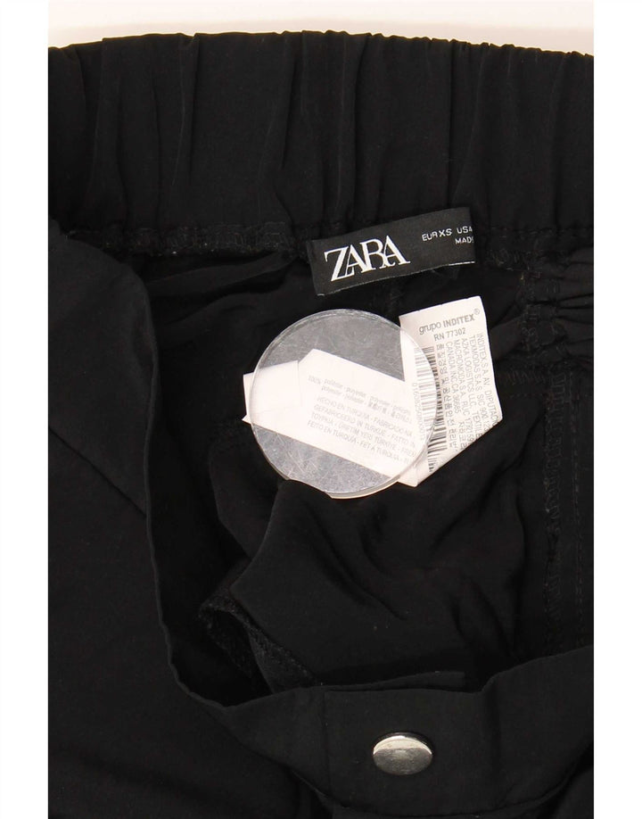 Zara Womens Joggers Cargo Παντελόνι XS W24 L25 Μαύρο Πολυεστέρας