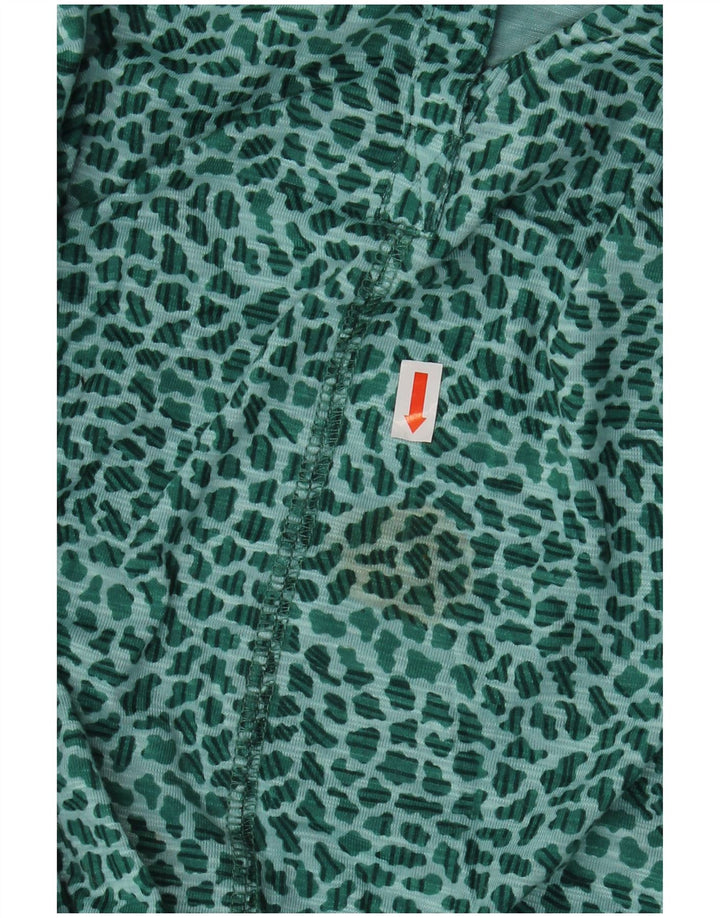 L.L.BEAN Γυναικεία μπλούζα με 3/4 μανίκια τοπ UK 22 3XL Green Animal Print