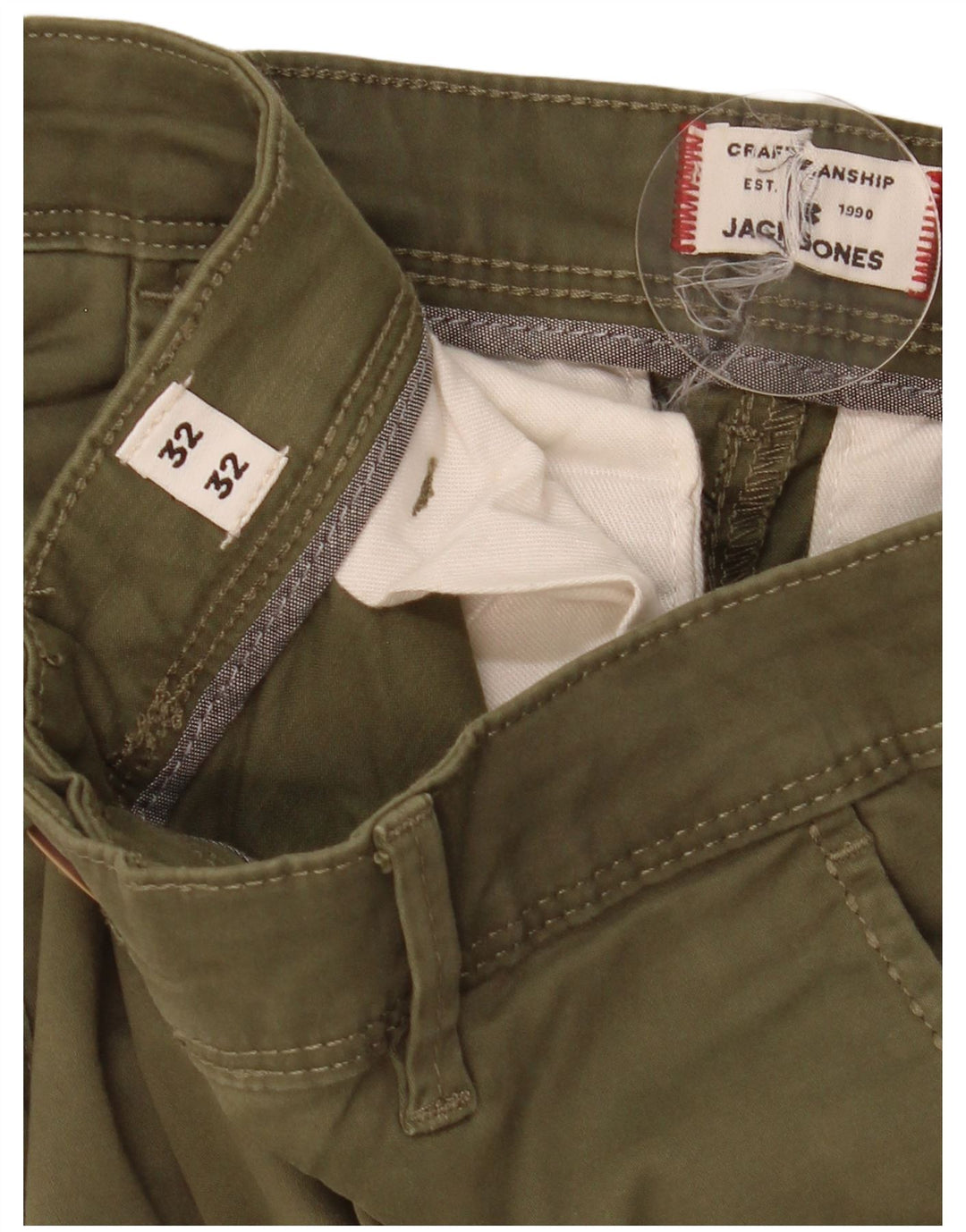 Ανδρικό παντελόνι Chino JACK & JONES W32 L32 Χακί