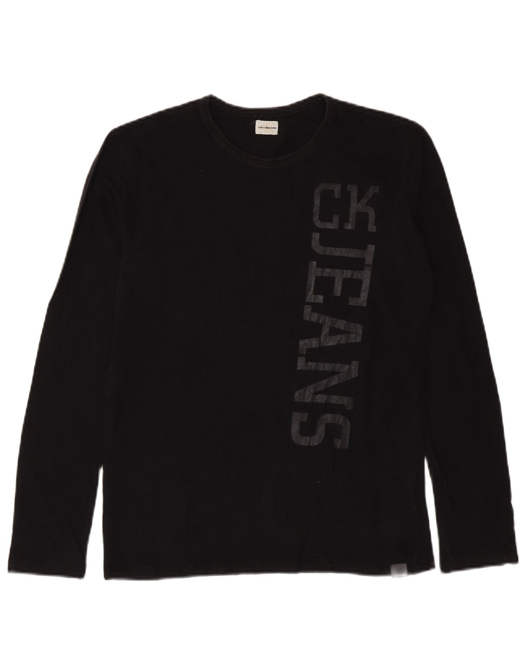Calvin Klein Jeans Ανδρικό γραφικό τοπ Μακρυμάνικο μικρό μαύρο