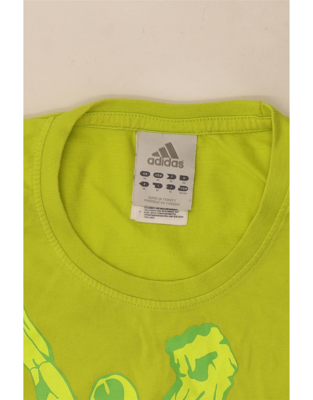 Ανδρικό γραφικό T-Shirt Adidas Top Μεσαίο πράσινο βαμβακερό