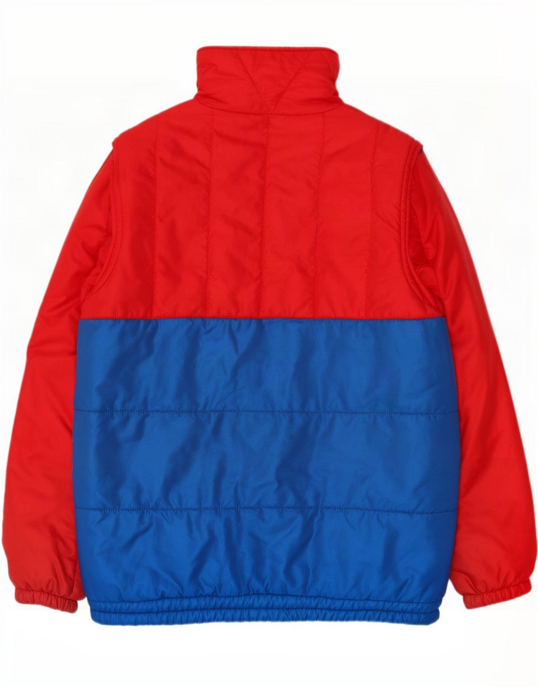 Vintage Ανδρικό μπουφάν με επένδυση UK 38 Medium Red Colourblock Polyamide