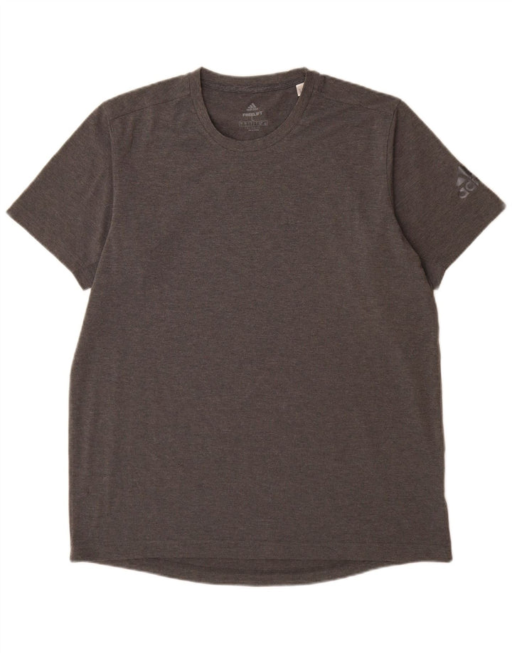 Ανδρικό T-Shirt Climalite Adidas Top Large Grey Flecked Polyester