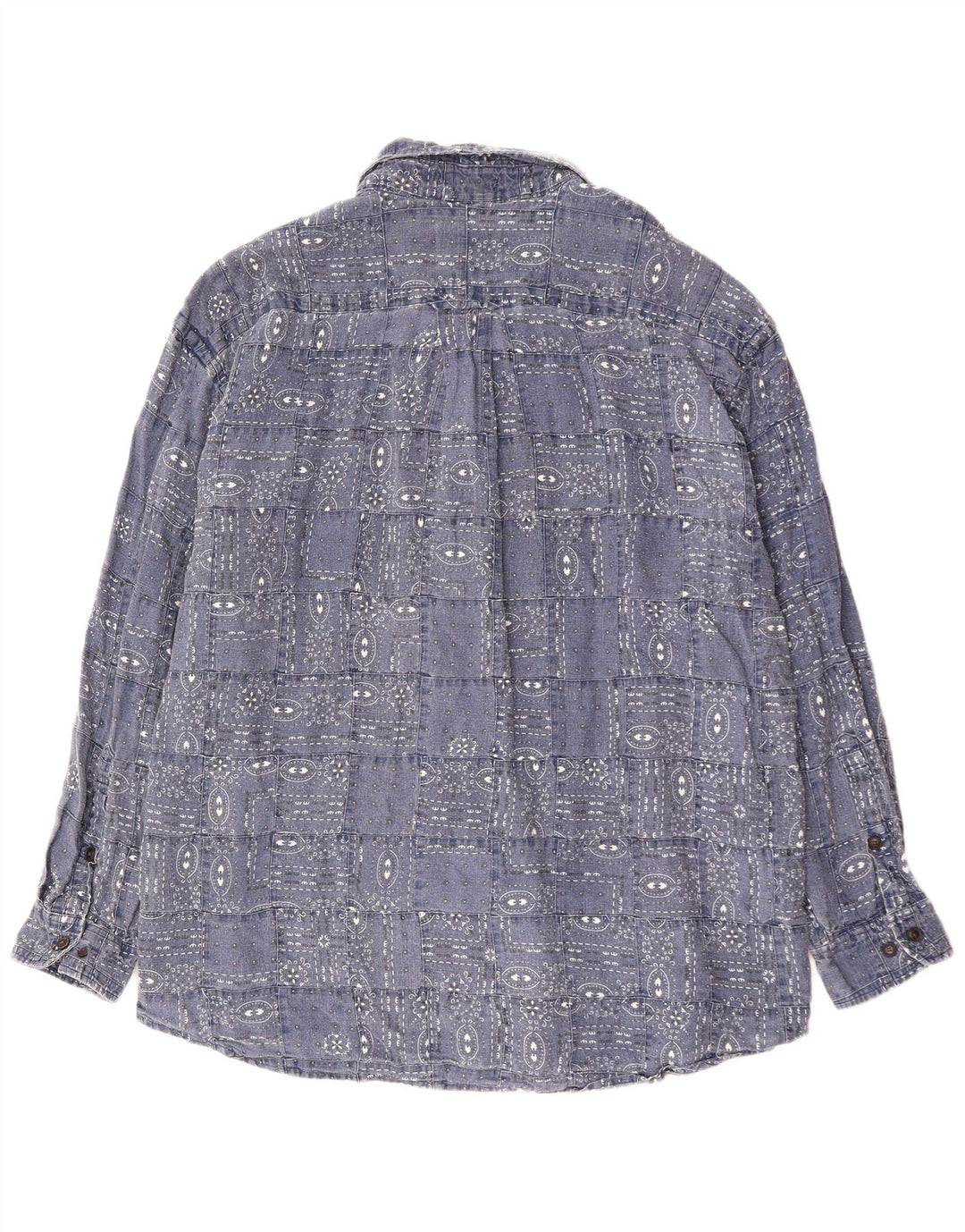 Ανδρικό πουκάμισο ORVIS 2XL Navy Blue Geometric Len