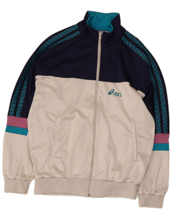 Ανδρική φόρμα γυμναστικής γραφικής Asics Top Jacket IT 54 XL Navy Blue Colorblock
