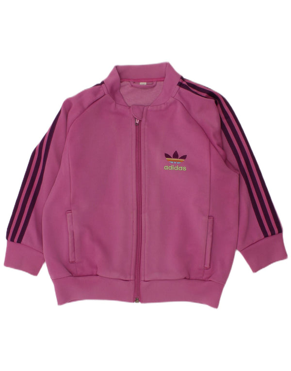 Κορίτσια αθλητική φόρμα Adidas Top Jacket 3-4 Years Pink Polyester
