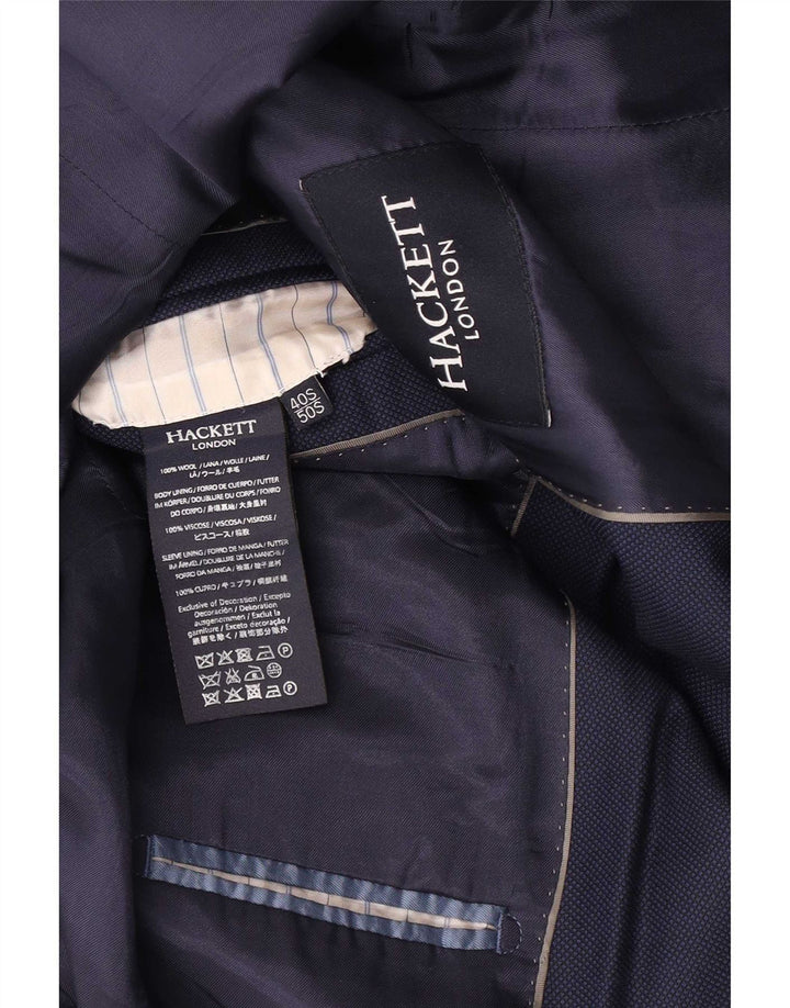 Ανδρικό σακάκι σακάκι Hackett 2 κουμπιών UK 40 Large Navy Blue Wool