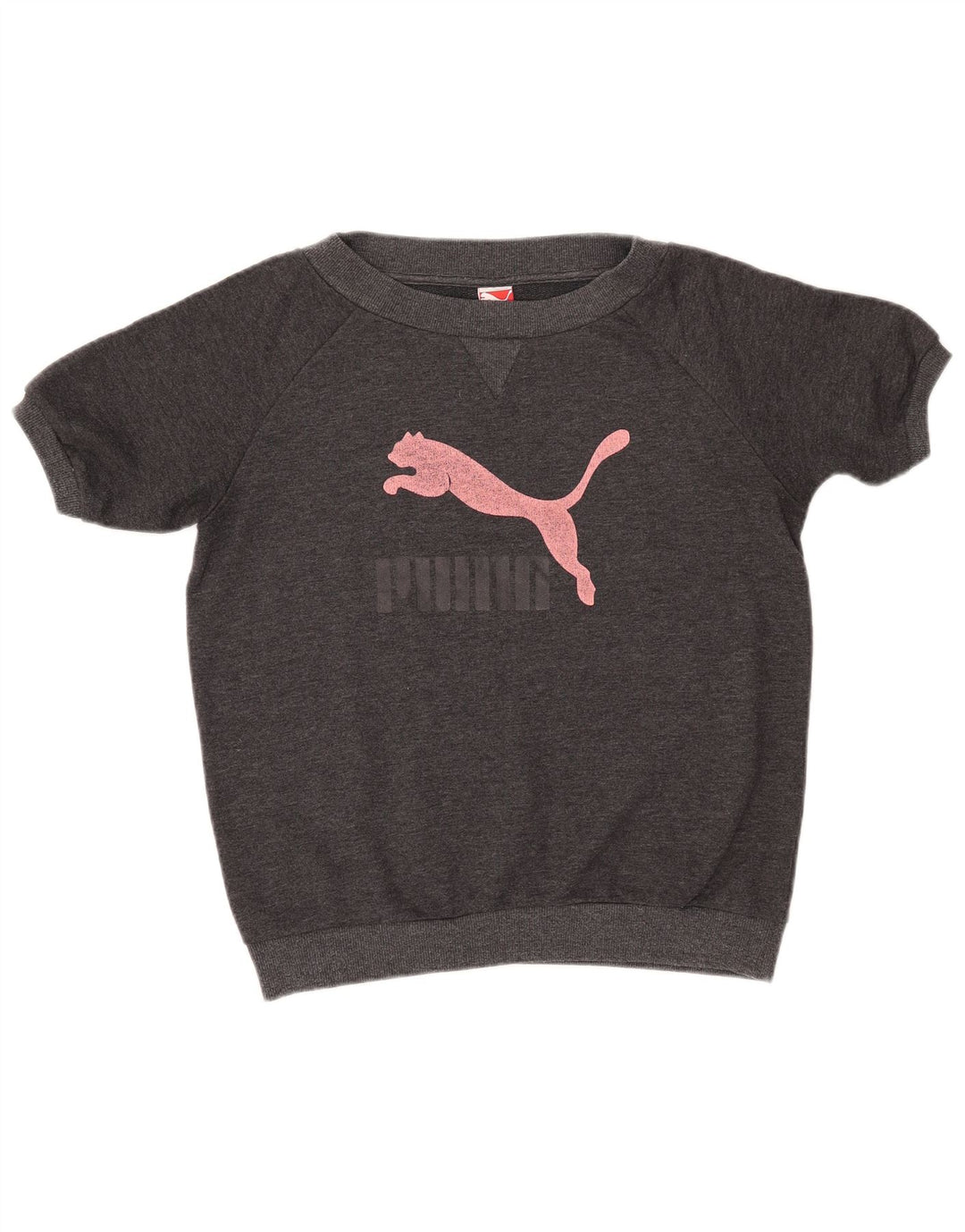 Γυναικείο κοντομάνικο PUMA γραφικό φούτερ Jumper UK 12 Medium Grey