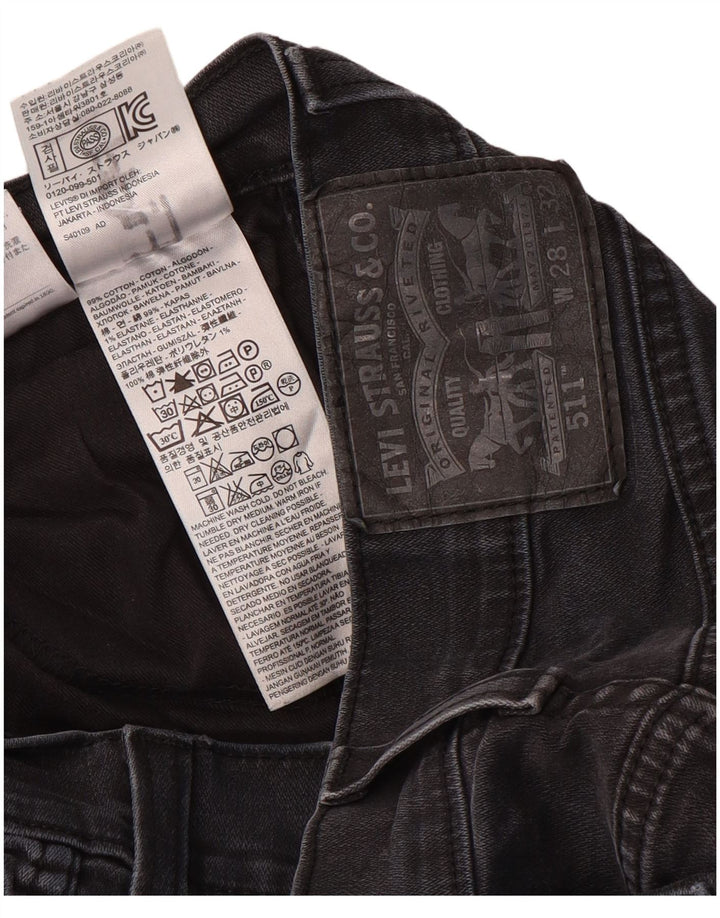 Levi's Womens 511 Slim Jeans W28 L32 Γκρι βαμβακερό