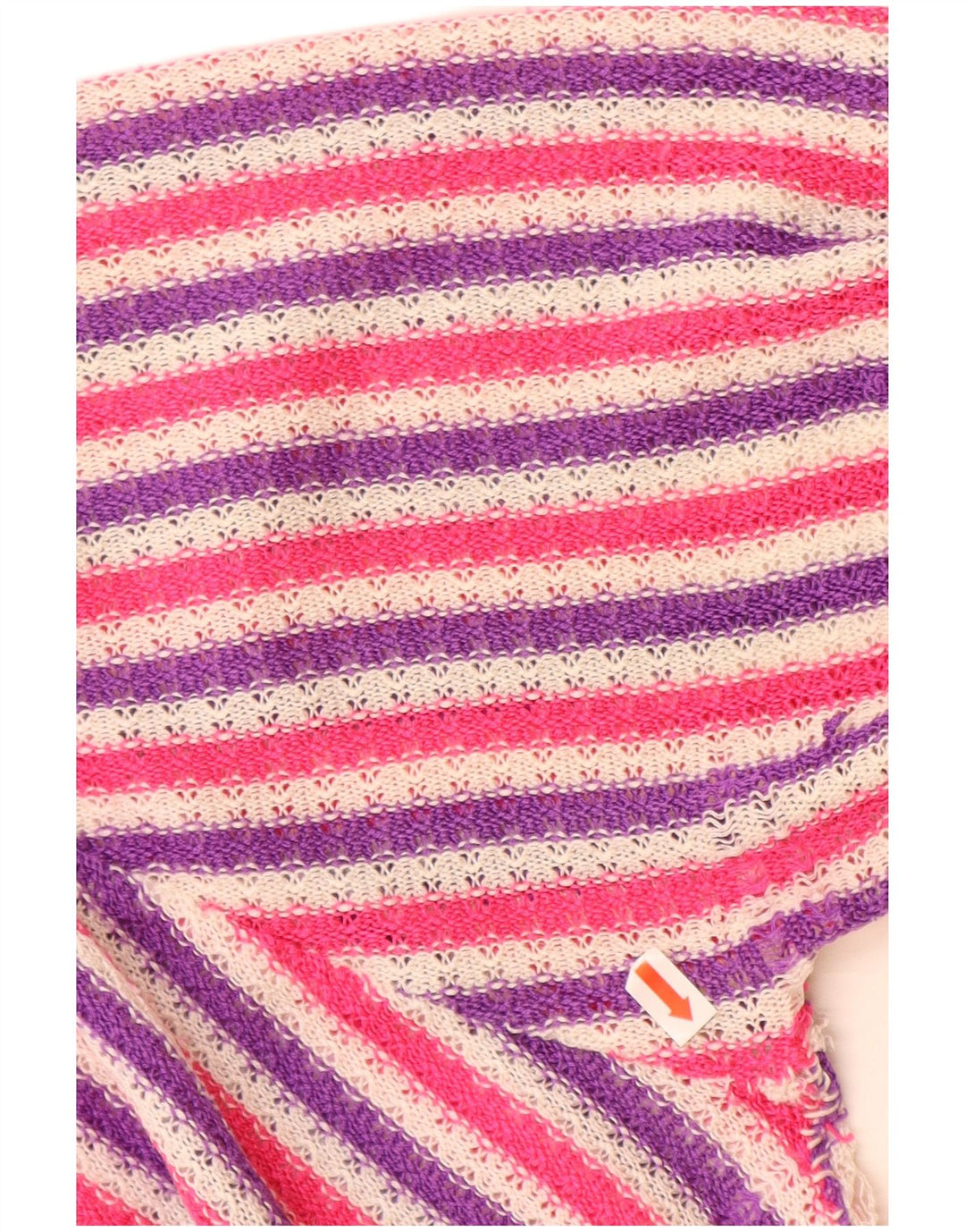 VINTAGE Γυναικείο πουλόβερ με λαιμόκαυστο UK 14 Μεγάλο πολύχρωμο ριγέ