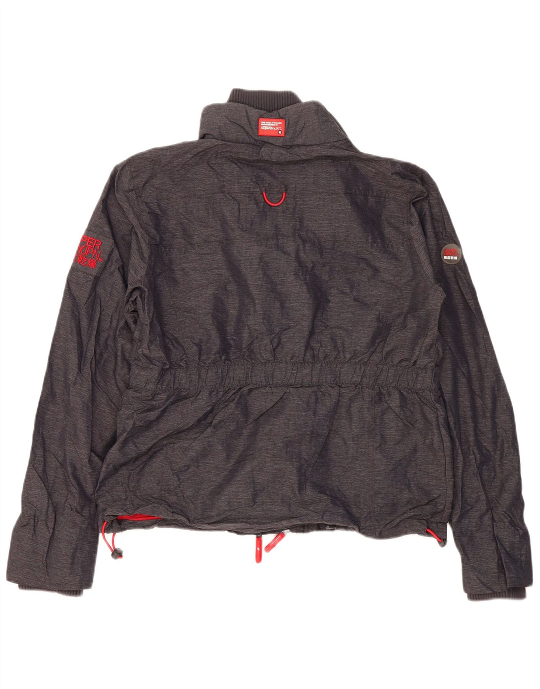 Γυναικείο τζάκετ SUPERDRY Windbreaker UK 18 XL Grey Polyester