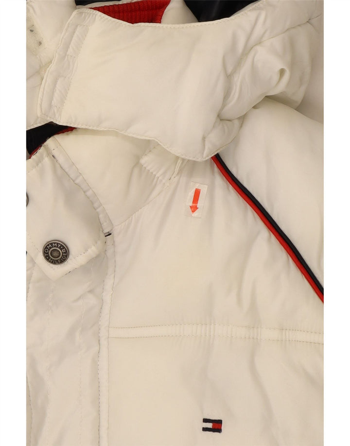 Tommy Hilfiger Boys Graphic padded Jacket 13-14 Years White Colourblock