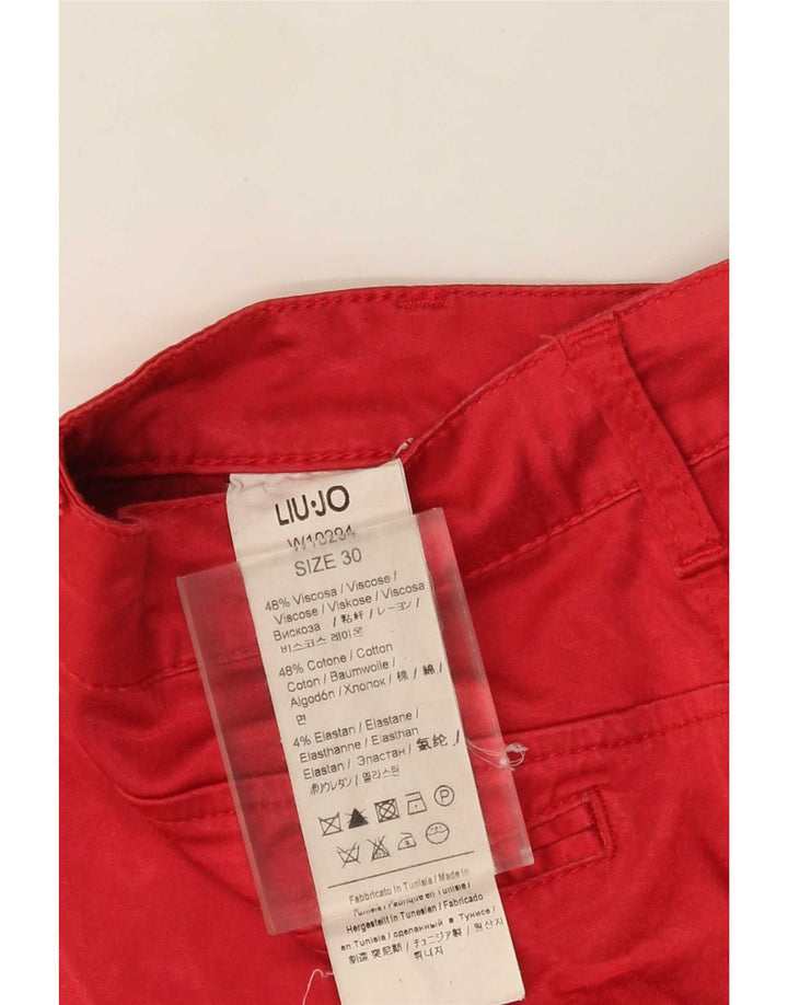 Liu Jo Γυναικείο Slim Cropped Παντελόνι W30 L25 Red Viscose