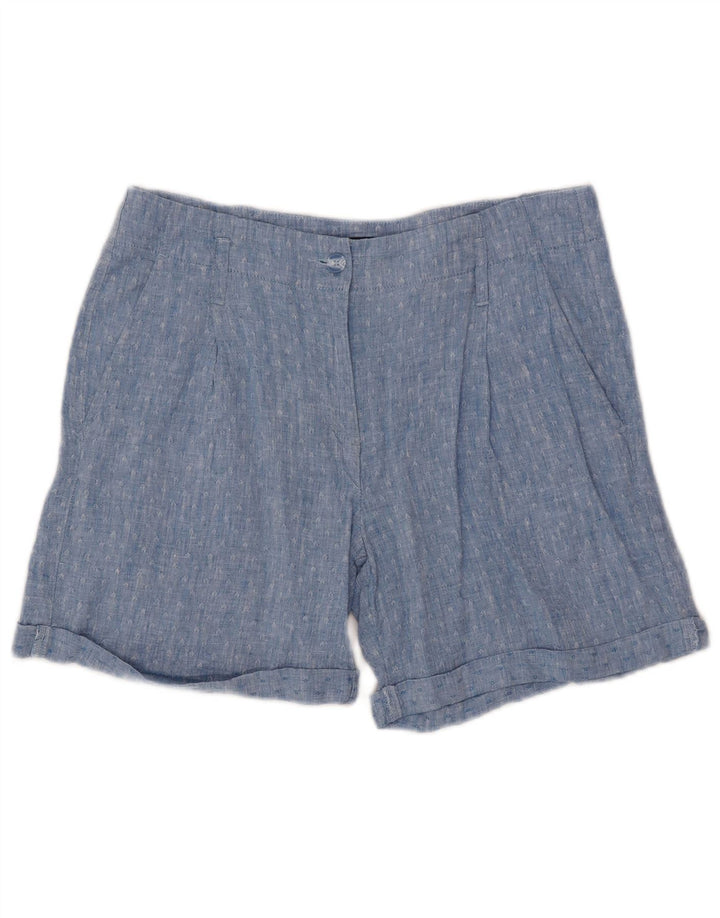Marks & Spencer Γυναικείο σορτς Chino UK 12 Medium W32 Μπλε γεωμετρικό