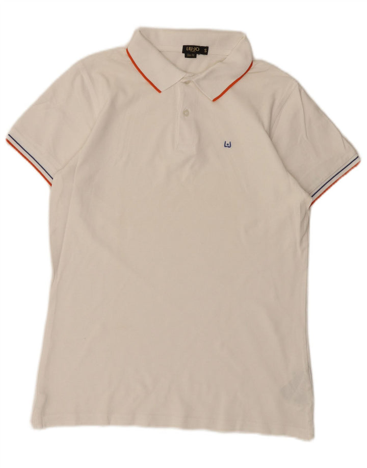 Liu Jo Ανδρικό πουκάμισο Polo Slim Fit Μικρό λευκό βαμβακερό