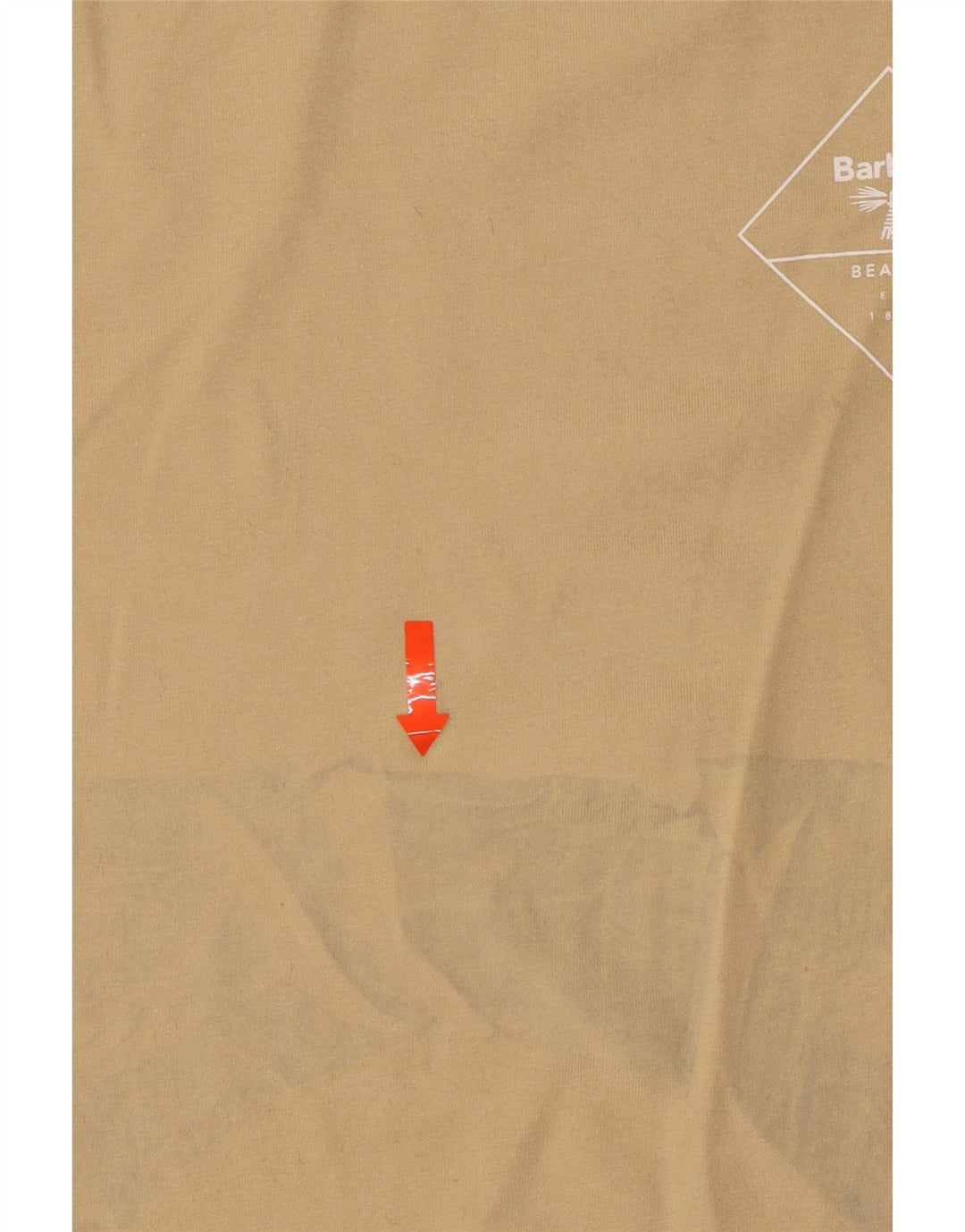 BARBOUR Mens T-Shirt Top Small Beige Cotton Vintage Barbour and Second-Hand Barbour from Messina Hembry 