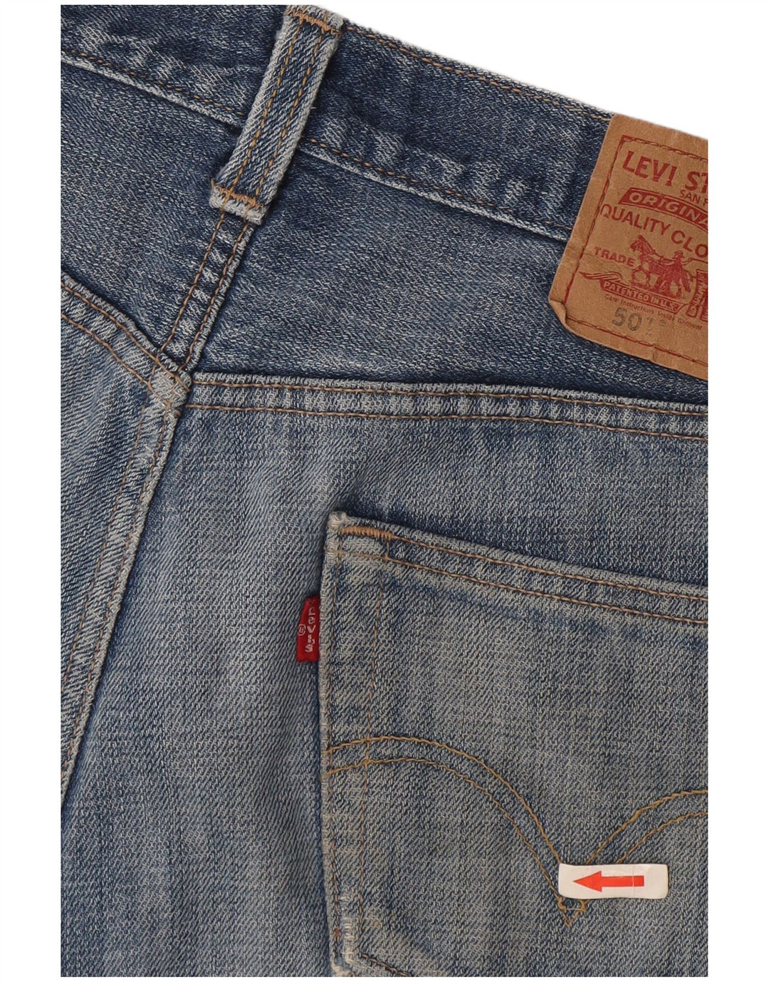 Levi's Womens 501 Distressed τζιν σορτς W30 μεσαίο μπλε βαμβακερό