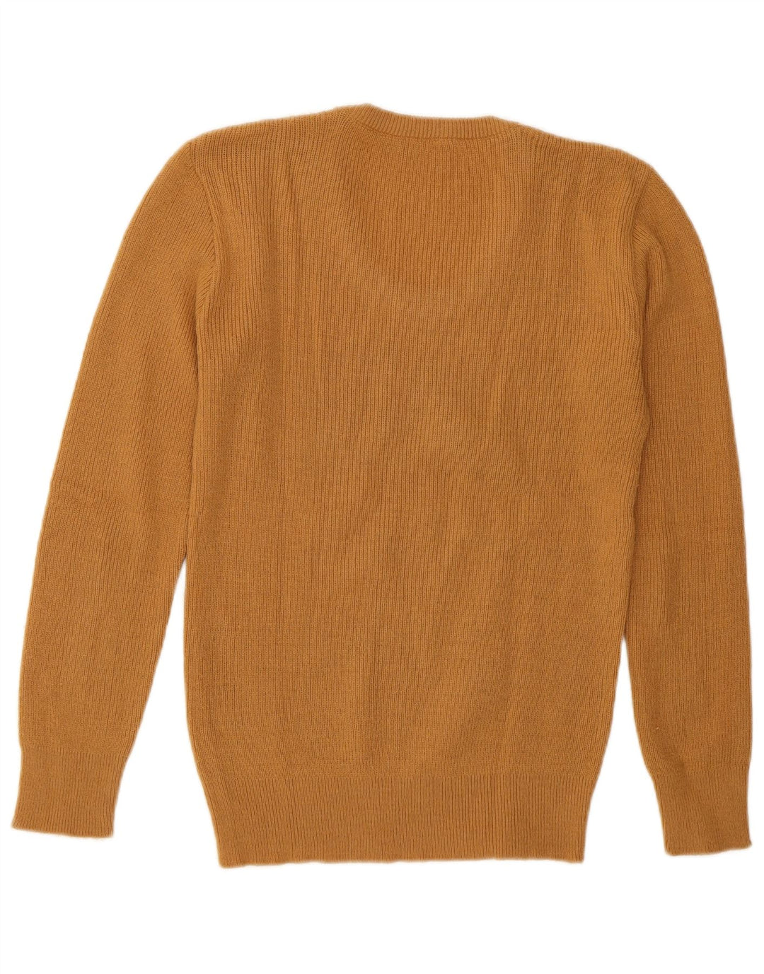 Vintage γυναικείο πουλόβερ με λαιμόκοψη UK 12 μεσαίου καφέ γεωμετρικό